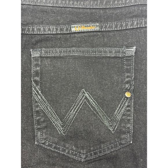Wrangler Q-Baby Women's Bootcut Black Denim Jeans - Size 15/16 (37x30) - Picture 3 of 4